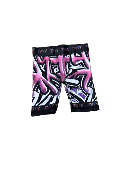 PURPLE FITTI COMPRESSION SHORTS