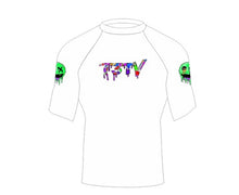Load image into Gallery viewer, T3TV WHITE COMPRESSION SHIRT/ GREEN
